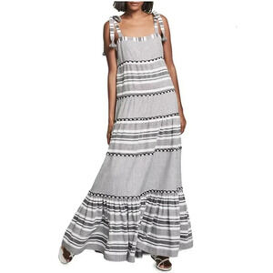 Veronica Beard Quartz Striped Maxi Dress